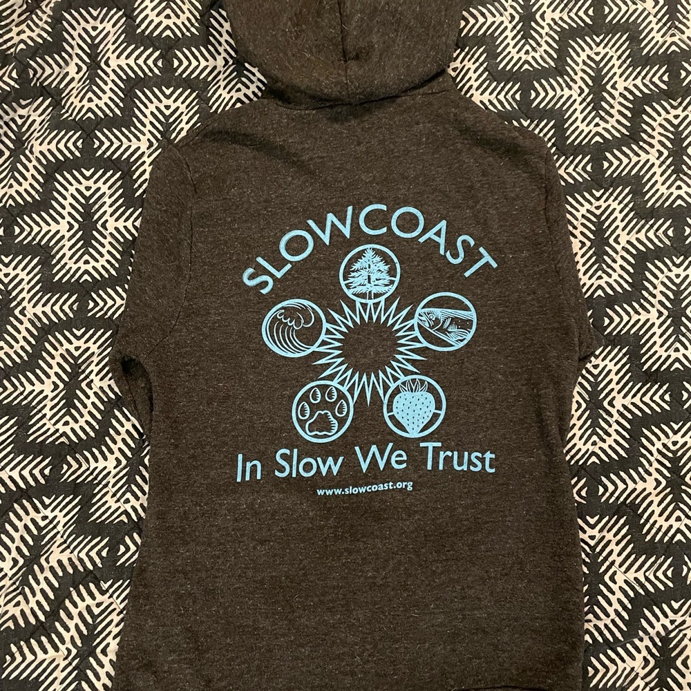 XS dark drey zip-up hoodie in good shape